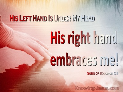 Song of Solomon 2-6 His Right Hand Embraces Me (pink)